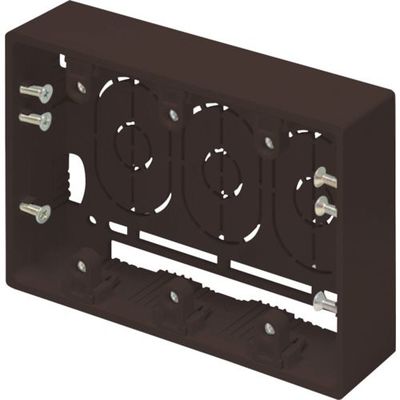 マサル工業 マサル ニュー・エフモール付属品 露出ボックス 3個用 浅型 チョコ SFBA39 1個 121-9335（直送品）