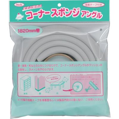 アイテック 光 コーナースポンジ1820mm グレー SAS-184 1セット(5個:1個×5パック) 820-2142（直送品）