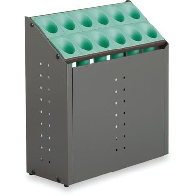 テラモト シュート式傘立て オブリークアーバン(12本収納)グリーン UB-285-212-1 1台 817-3425（直送品）