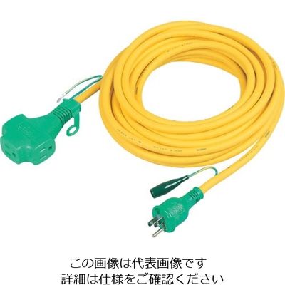 日動工業 NICHIDO トリプルポッキン延長コード アース付 10m VCT1.25×3 黄 PPTVS10E-Y Y 1本（直送品）