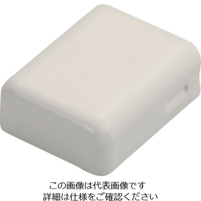 マサル工業 マサル メタルモール付属品 角型エンド A型 ミルキーホワイト A1203 1個 121-1375（直送品）
