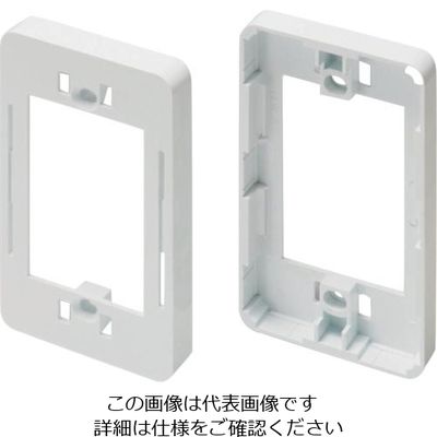 マサル工業 マサル ニュー・エフモール付属品 コンセント用引出フレーム 1個用 ホワイト SFBK12 1個 121-9325（直送品）