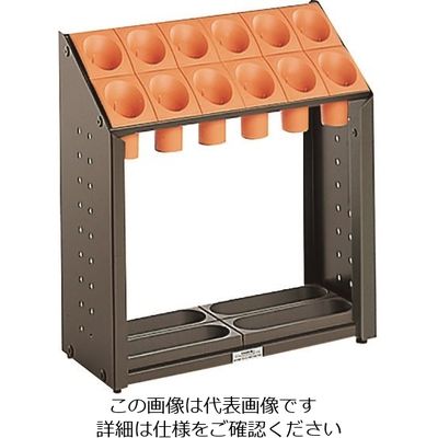 テラモト シュート式傘立て オブリークアーバン(12本収納)オレンジ UB-285-112-7 1台 817-3412（直送品）