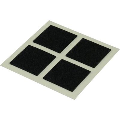 光 スベリ止めフェルト黒 25×25mm SQ2551 1セット(40個:8個×5パック) 113-2727（直送品）