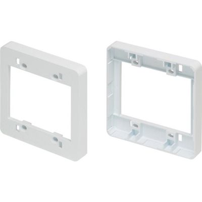 マサル工業 マサル ニュー・エフモール付属品 コンセント用引出フレーム 2個用 ホワイト SFBK22 1個 121-6202（直送品）