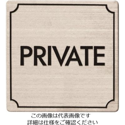 光 ステンレスサインプレート PRIVATE FS893-12 1枚 225-2296（直送品）