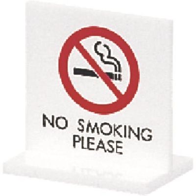 光 サインプレート NO SMOKING PLEASE T型 UP663-4 1個 225-3841（直送品）