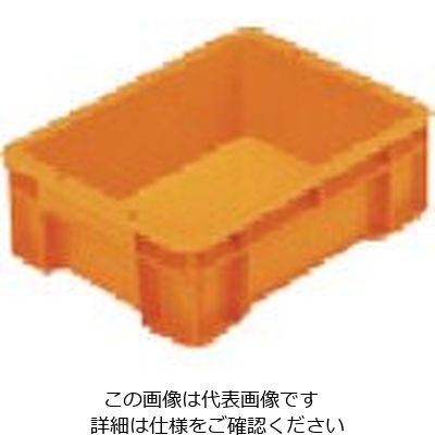 岐阜プラスチック工業 RISU ボックス型コンテナ 552118 B型プラテナーBー10 オレンジ B-10 O 1個 868-6821（直送品）