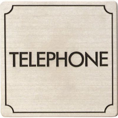 光 ステンレスサインプレート TELEPHONE FS893-13 1枚 224-5992（直送品）