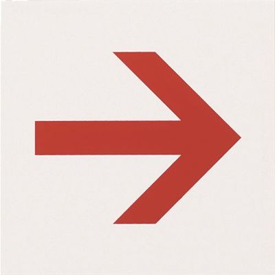 光 アクリルマットサイン 矢印 100mmX100mm KMP1051-4 1セット(5枚) 112-3256（直送品）