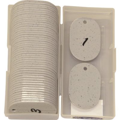 光 クロークチケット用ナンバーチケット グレー 1~50 KF70-2 1箱(50枚) 215-4302（直送品）
