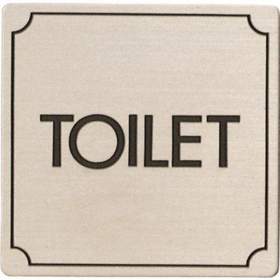 光 ステンレスサインプレート TOILET FS893-19 1枚 224-9167（直送品）