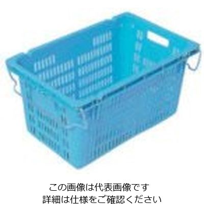 岐阜プラスチック工業 リス メッシュコンテナ 129204 プラスケットMー20持手付44L 青 NO-M-20 B 1個 868-7071（直送品）