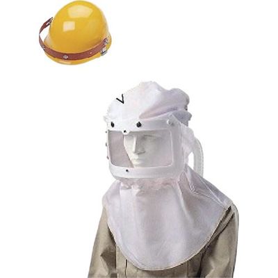山本光学 YAMAMOTO 電動ファン付呼吸用保護具パーツ ナイロンフード ヘルメット付き KF-10FN0M 1個 854-7278（直送品）