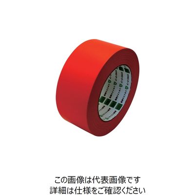 オカモト クラフトテープ NO228 ピュアカラー朱色 50ミリ 228F50 1セット(50巻) 808-1021（直送品）