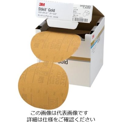 3M スティキット ゴールドディスクロール 穴なし #280 125mm径 DR 280 GOL 1セット(1000枚:250枚×4巻)（直送品）