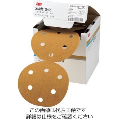 スリーエム ジャパン 3M スティキット ゴールドディスクロール DF2 穴あり #100 DR 100 GOL 1セット(4巻)（直送品）