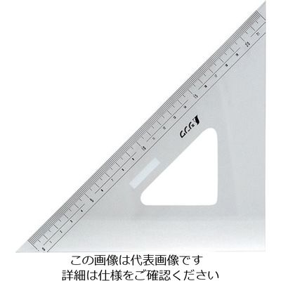 シンワ測定 シンワ アクリル三角定規24cm 75256 1組(1個) 816-4199（直送品）
