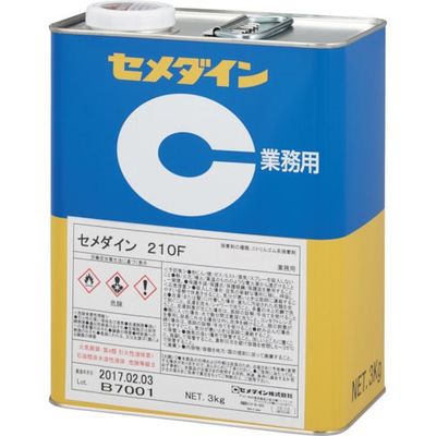 セメダイン 軟質塩ビ用接着剤 210F 3kg RS-080 1缶（直送品）