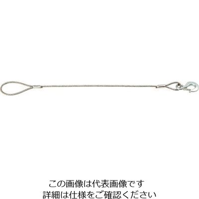オーエッチ工業 OH フック付ワイヤー 片アイ片フック PFW6-14 1本 166-7686（直送品）