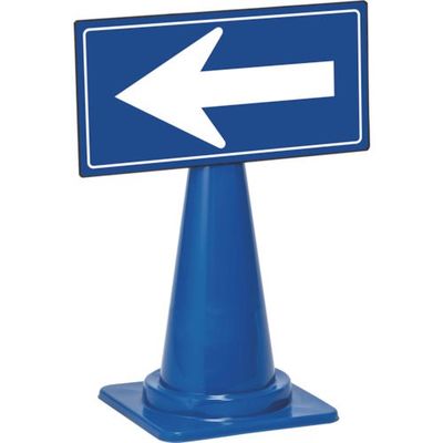 テラモト 誘導パネル(コーン用)ホワイト/青 600×300mm OT-553-170-8 1台 130-8688（直送品）