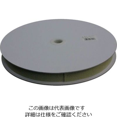 ユタカメイク ベルト 平ベルトアクリルカラー 25mm×1m オリーブ AD-313 1セット(25m) 112-9200（直送品）