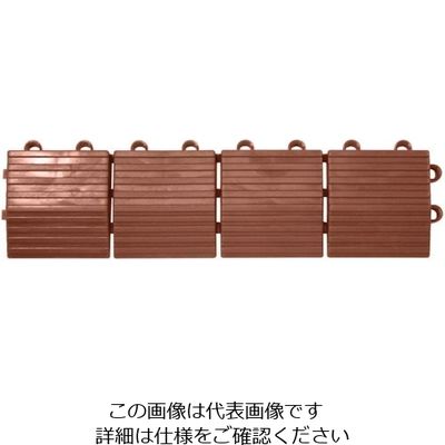 テラモト ナイロンブラッシュ中ふちメス茶 MR-003-594-4 1枚 855-1069（直送品）