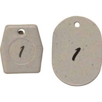 光 クロークチケット グレー 1~50 KF970-2 1箱(50組) 216-2227（直送品）