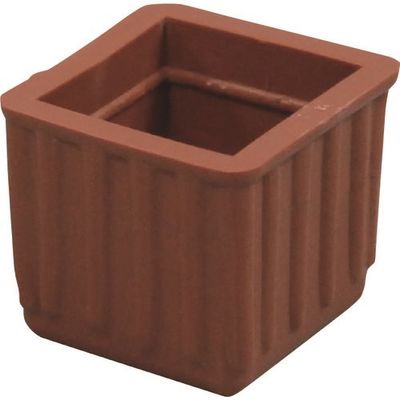 光 イス脚キャップバラ 茶角 21mm B-BE-4-213 1セット(200個) 215-4320（直送品）