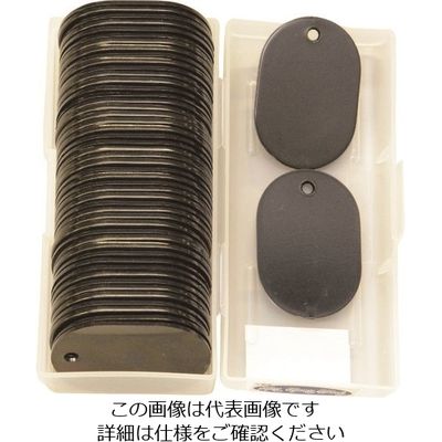 光 クロークチケット用ナンバーチケット無地 黒 KF60-3 1箱(50枚) 216-2239（直送品）