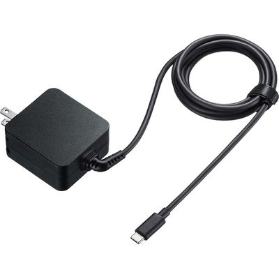 サンワサプライ USB Power Delivery対応AC充電器(PD65W・ケーブル一体型) ACA-PD76BK 1個（直送品）