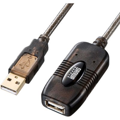 サンワサプライ 5m延長USBアクティブリピーターケーブル KB-USB-R205N 1個（直送品）