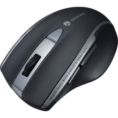 ワイヤレスマウス　無線　Bluetooth　静音　5ボタン　中型サイズ　ブルーLED　MA-BTBL167BK　サンワサプライ　1個（直送品）