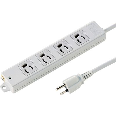 延長コード 電源タップ 1m 3P（ピン） 4個口 マグネット グレー TAP-KS4-1 サンワサプライ 1個（直送品）