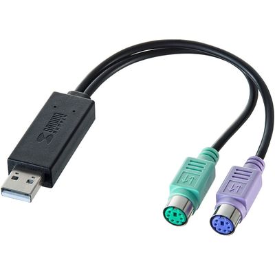 サンワサプライ USB-PS/2変換コンバータ USB-CVPS6 1個（直送品）