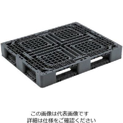 岐阜プラスチック工業 リス リサイクルパレット 381022 JーD4・1109片面四方差しグレー J-D4-1109 1枚 868-6951（直送品）