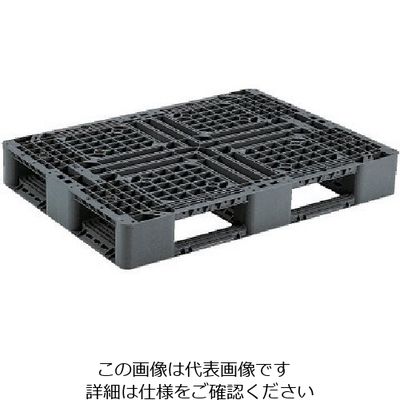 岐阜プラスチック工業 リス リサイクルパレット 381008 JーD4・1108片面四方差しグレー J-D4-1108 1枚 868-6950（直送品）