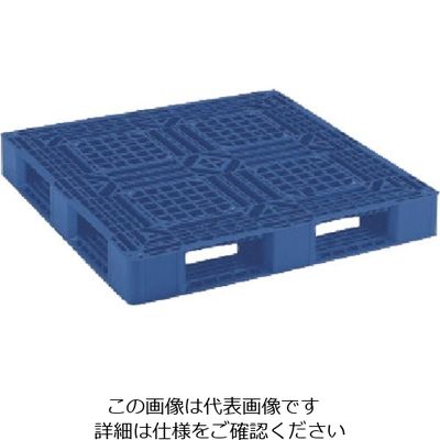 リス リサイクルパレット 490779 JLーD4・1111F片面四方差し平置き限定 ダークブルー JL-D4.1111F DB 1枚（直送品）