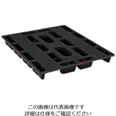 リス リサイクルパレット 414324 JCーS2・135110スキッド二方差しネスティング 黒 JC-S2-135110 BK 1枚（直送品）