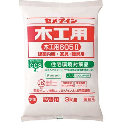 セメダイン 木工用605ー2 詰替 3kg AEー292 1セット(6個) 211-4332（直送品）