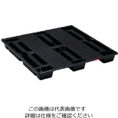 リス リサイクルパレット 500928 JCーS2・1111ー2スキッド二方差しネスティング 黒 JC-S2-1111 BK 1枚（直送品）