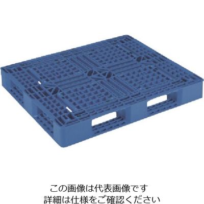 RISU リサイクルパレット 522531 JLーD4・1210G片面四方差し平置き限定 ダークブルー PALJLD4-1210G DB（直送品）