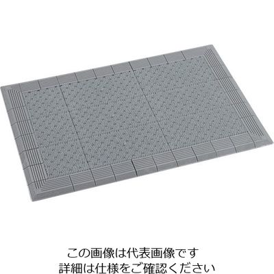 テラモト 屋外マット テラエルボーマット 灰 900×1200mm MR-052-050-5 1枚 782-4769（直送品）