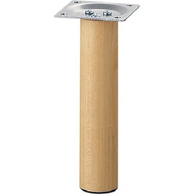 アイテック 光 スマートレグ木製丸脚 32.8×150mmシルバー KSW-3315 1セット(4本) 820-1677（直送品）