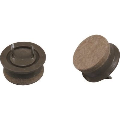 光 打ち込みフェルト ブラウン 25mm丸 LCQ-250 1セット(20個:4個×5パック) 216-2147（直送品）