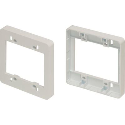 マサル工業 マサル ニュー・エフモール付属品 コンセント用引出フレーム 2個用 ミルキーホワイト SFBK23 1個 121-9277（直送品）