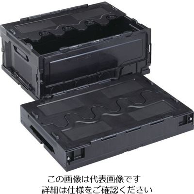 岐阜プラスチック工業 RISU 導電性コンテナ 610078 折りたたみコンテナーCFーS31A黒 CFE-S31A-BK 1個（直送品）