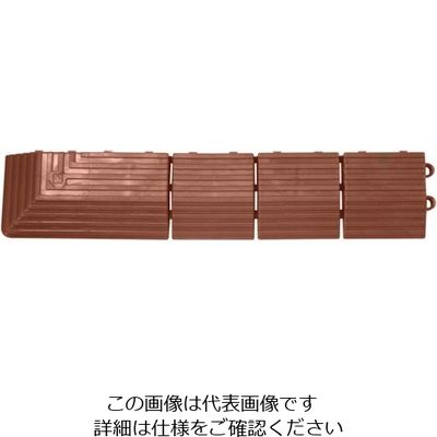 テラモト ナイロンブラッシュ角ふちオス茶 MR-003-591-4 1枚 855-1063（直送品）