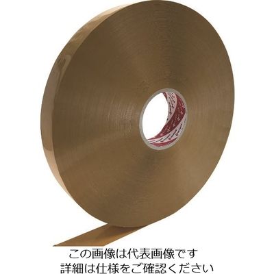 ニチバン PANFIXカートンテープ640黄土 60mm×1000m 640PF7-60X1000 1セット(4巻) 133-9316（直送品）