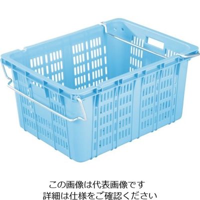 岐阜プラスチック工業 リス メッシュコンテナ 129327 プラスケットMー30持手付72L 青 NO-M-30 B 1個 868-7072（直送品）